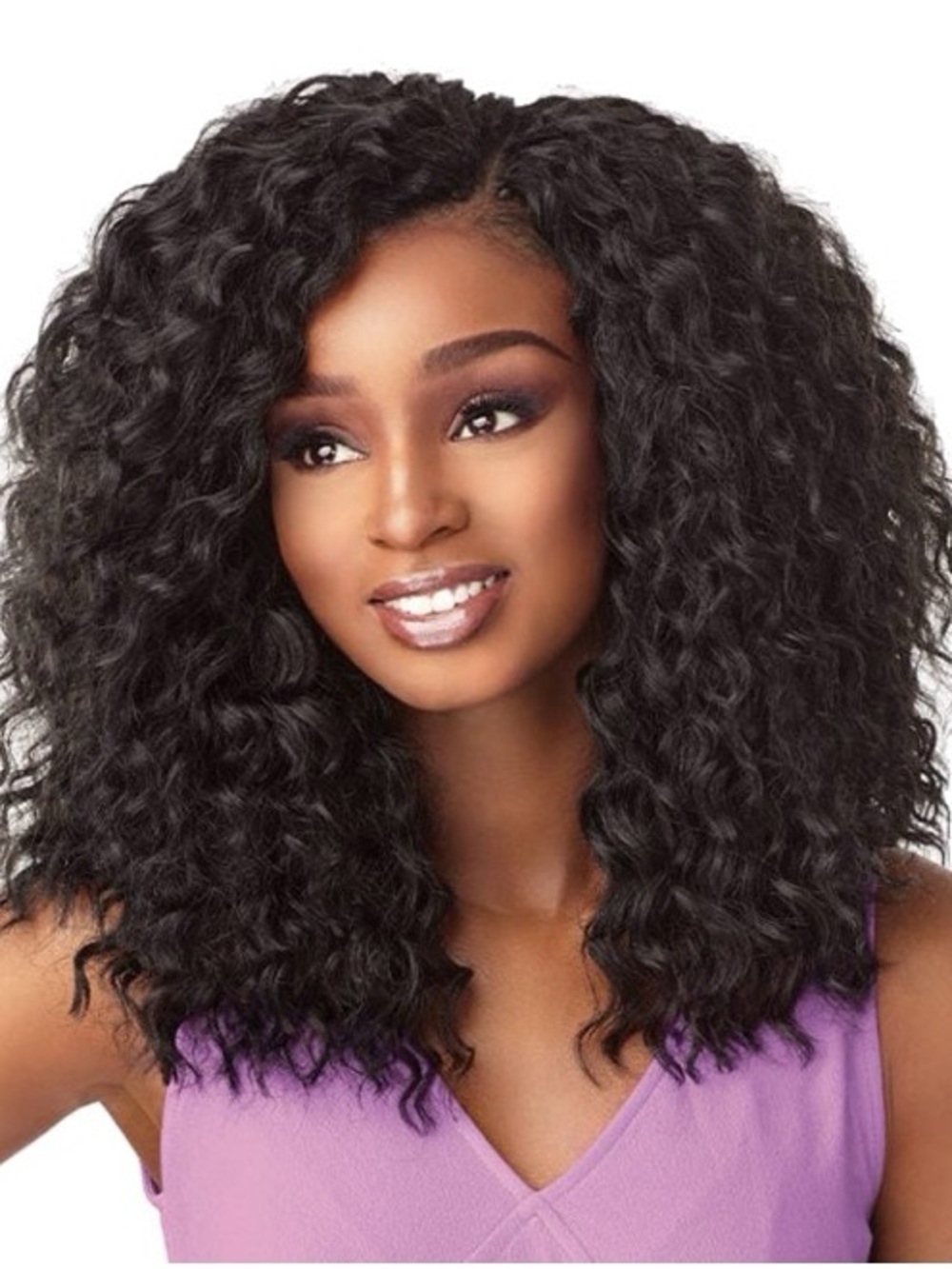 Lulutress Pre-Looped Synthetic Crochet Braid Bundle 3X BRAID OUT 12" Color 1B.